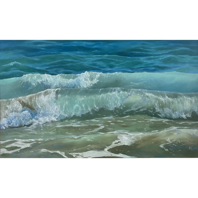 Inspired by the beauty of Atlantic Ocean , oil on canvas, 100x60 cm