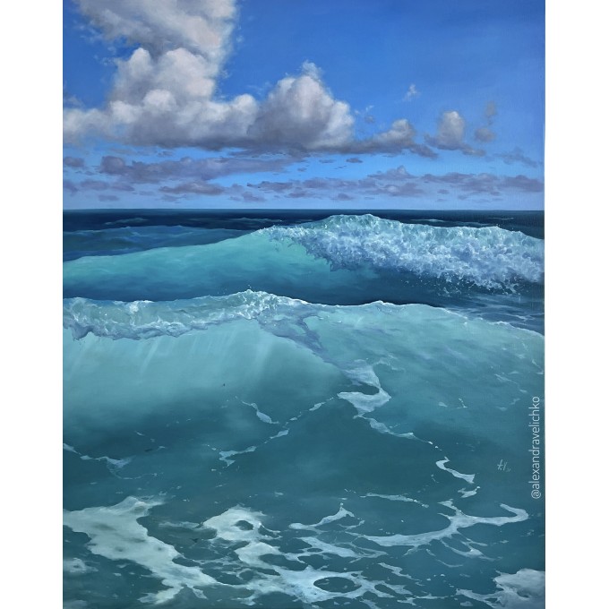 Inspired by the Atlantic Ocean coast of Dominican Republic.Size: 800x100cm